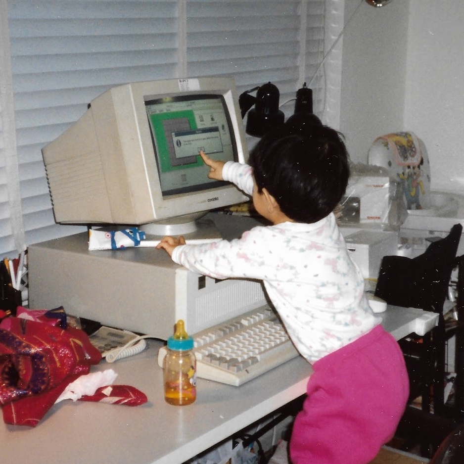 Young Yang at a computer